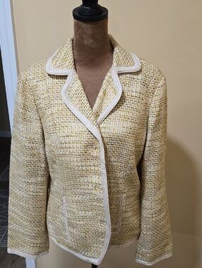Tory Burch Yellow Tweed Blazer!